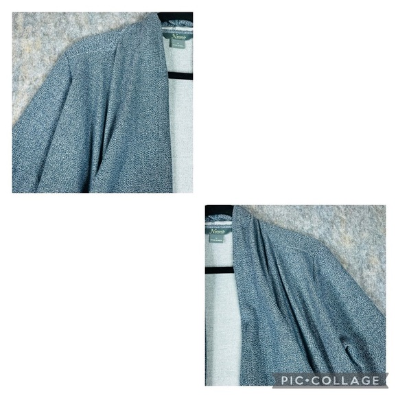 Natural Reflections Open Waterfall Front Minimalist Closet Staple Cardigan  Sz M - Picture 9 of 12